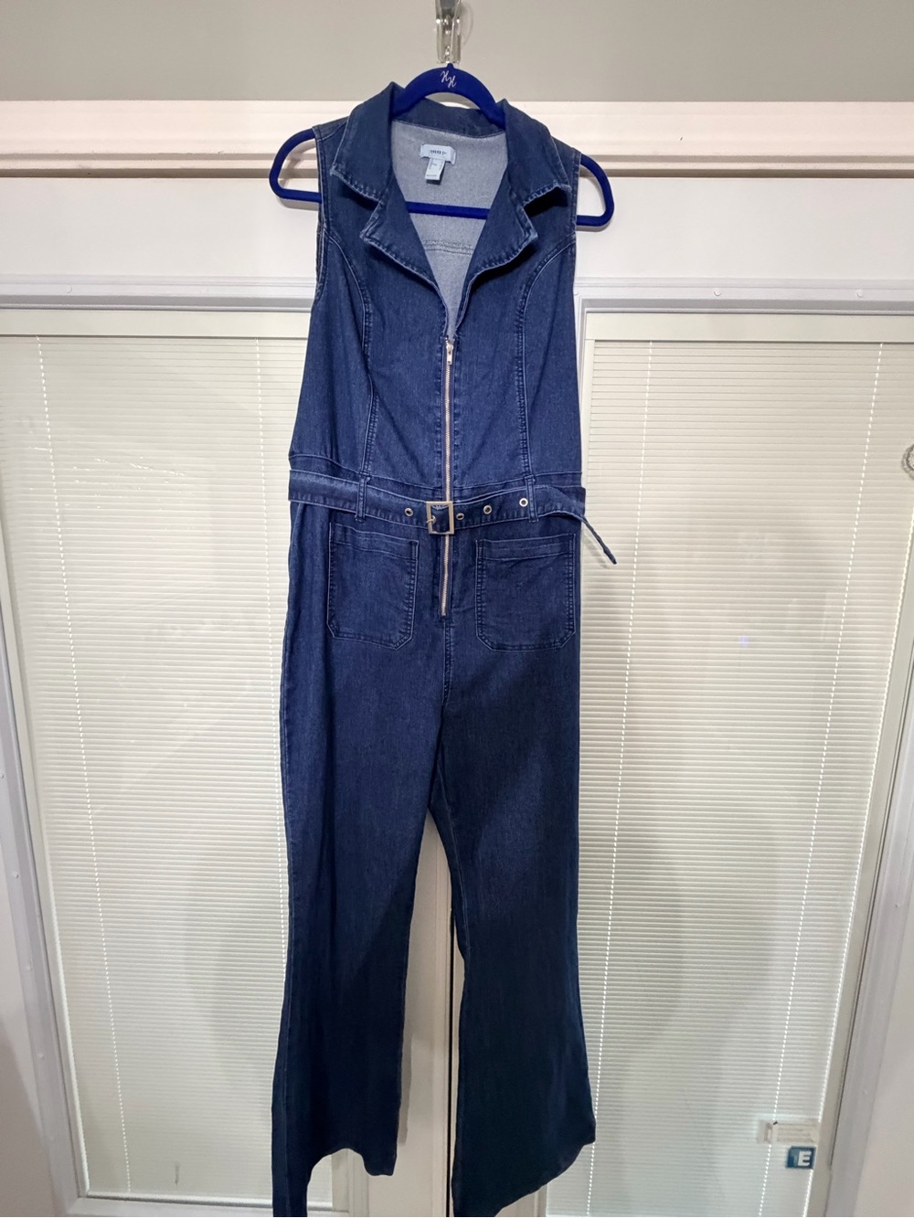 Forever 21 Sleeveless Denim Zip-Up Jumpsuit